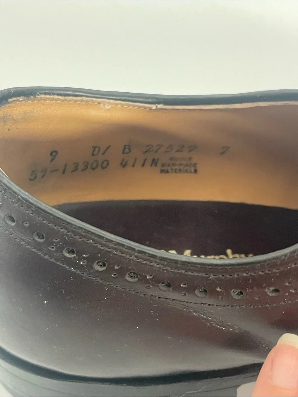 Johnston & Murphy Vintage Made in USA Wingtip Oxfords 9D